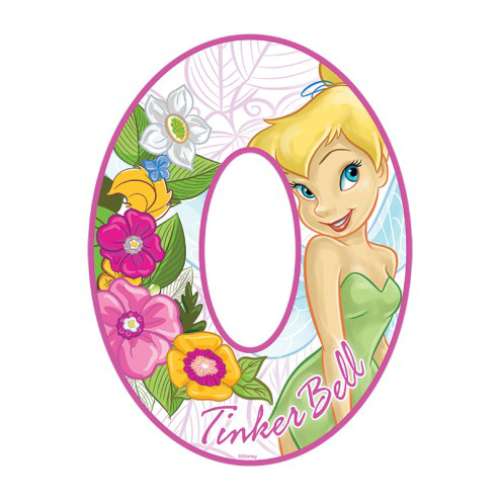 Tinkerbell Number 0 Edible Icing Image - Click Image to Close